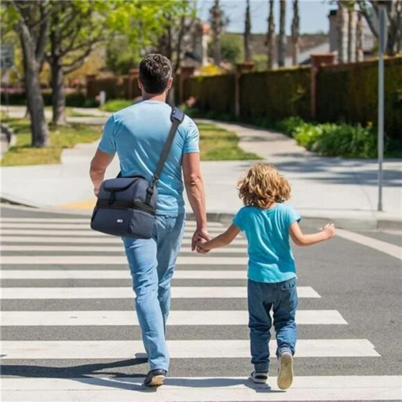 Adult Lunch Box Insulated Lunch Bag Large Cooler Tote Bag for Men Women - Picture 6 of 7